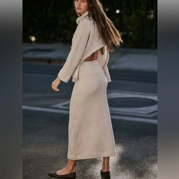 Free People Free-Est Milley Reversible Top & Maxi Skirt Set Dusty Himalayan NWOT - Picture 2 of 13